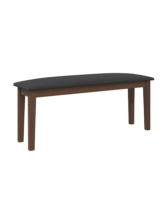 Dining Room Bench with Wooden Surface Coffee 110x30x46.5cm