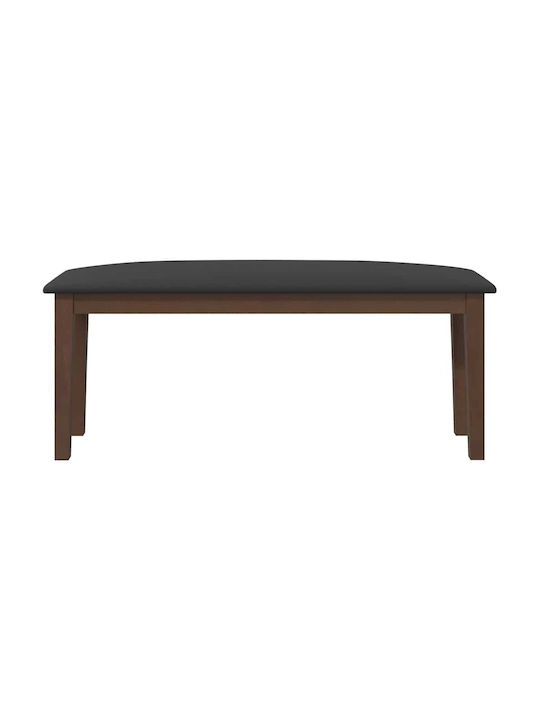 Dining Room Bench with Wooden Surface Coffee 110x30x46.5cm