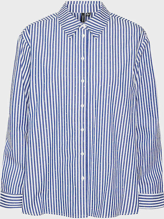Inge Stone Дълъг ръкав Женска Риза Striped Blue На райета