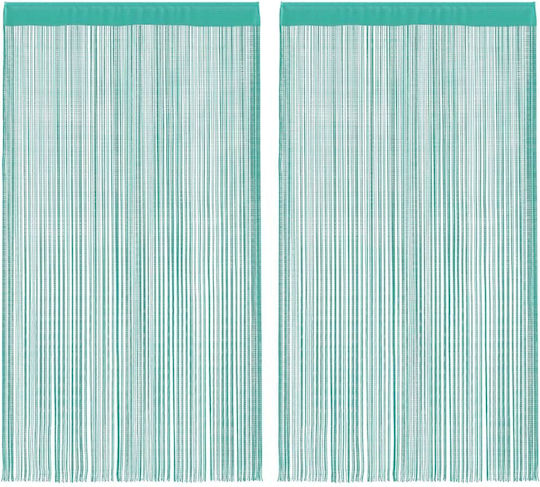 vidaXL Fabric Door Curtain Green 140x250cm 4102040
