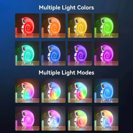 Επιτραπέζιο Ψηφιακό Ρολόι LED Πλαστικό Λευκό