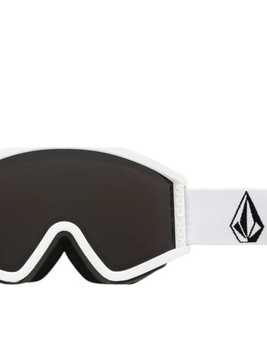 Volcom Hijinx Ski & Snowboard Goggles Kids White with Lens in Gray Color