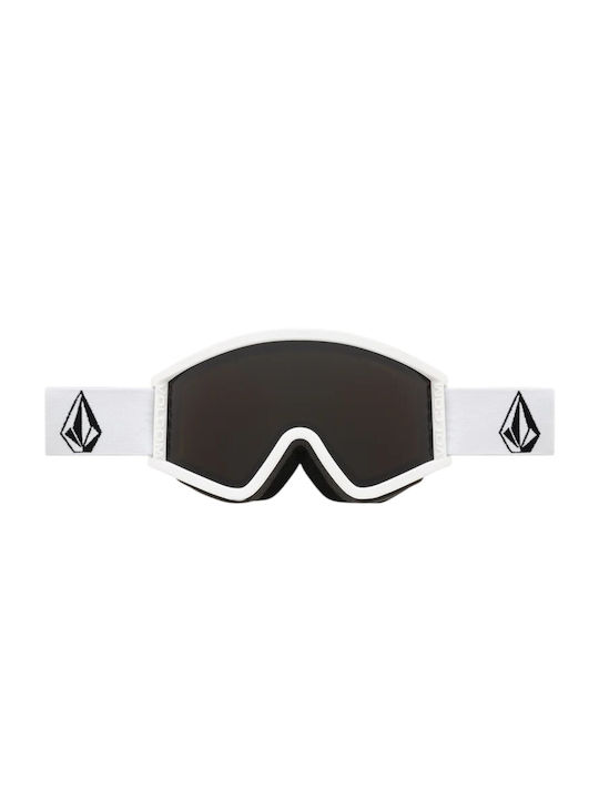 Volcom Ski- & Snowboardbrille Erwachsene Weiß mit Linse Getönt in Gray Farbe