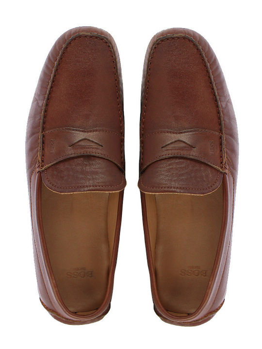 Men's Leather Moccasins Tabac Brown