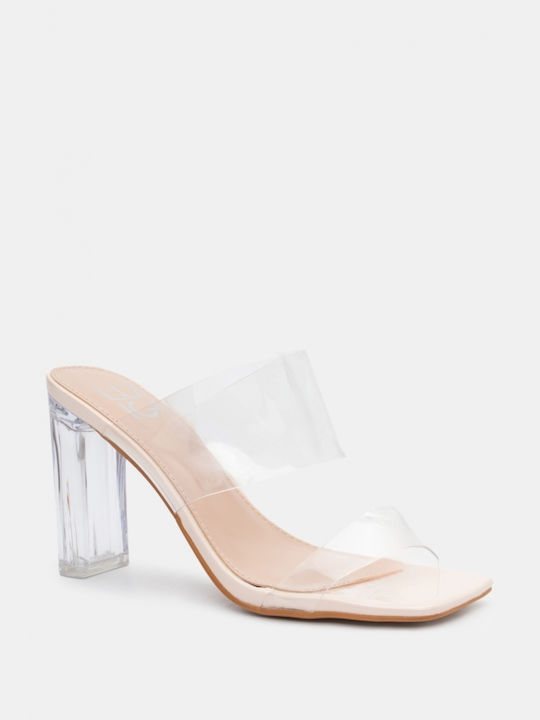 Luigi Heel Mules Beige