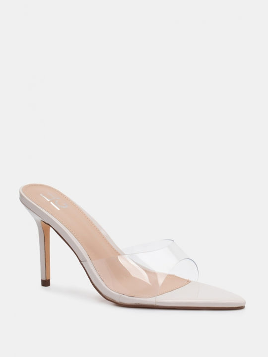 Luigi Heel Mules Beige