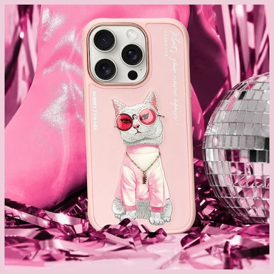 Nimmy Nimmy Handyhüllen Wasserdichte Rosa Silikon / Kunststoff Rückseitenumschlag für iPhone 16 Pro