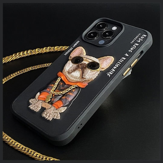 Nimmy Glasses Little Tycoon Back Cover Σιλικόνης Αδιάβροχο Μαύρο (iPhone 15 Pro)