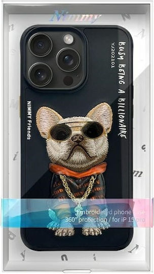 Nimmy Glasses Little Tycoon Back Cover Σιλικόνης Αδιάβροχο Μαύρο (iPhone 15 Pro)