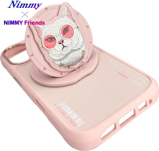 Nimmy Umschlag Rückseite Kunststoff / Silikon Rosa (iPhone 16)