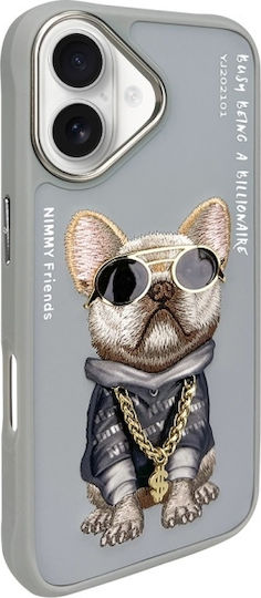Nimmy Nimmy Handyhüllen Silikon Kunststoff Wasserdicht Graue Rückseite für iPhone 16