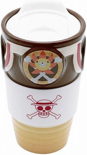 Abysse One Piece Sticlă Termos Plastic 450ml Ceramic cu Pai