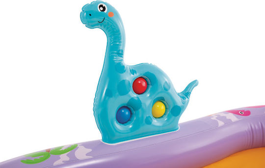 Intex Dino Kinder Schwimmbecken PVC 159l Aufblasbar 201x157x69cm