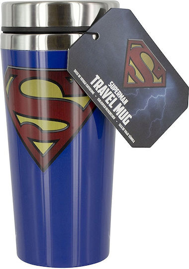 Paladone Superman Travel Ποτήρι Θερμός Ανοξείδωτο Μπλε