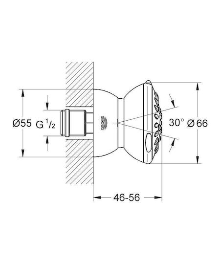 Grohe Relexa Κεφαλή Ντουζ