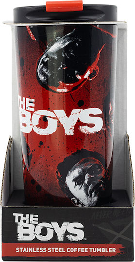 Stor The Boys Ποτήρι Θερμός Ανοξείδωτο 425ml Κόκκινο με Επιστόμιο