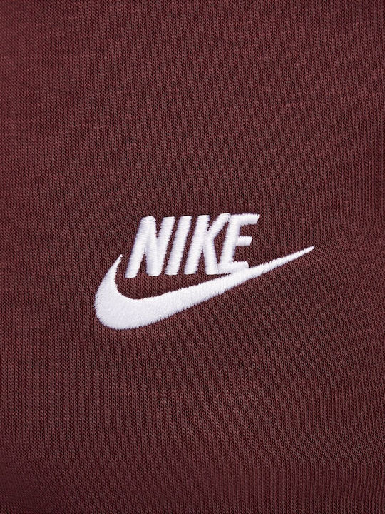 Sportswear Club Παντελόνι Φόρμας με Λάστιχο Μπορντό