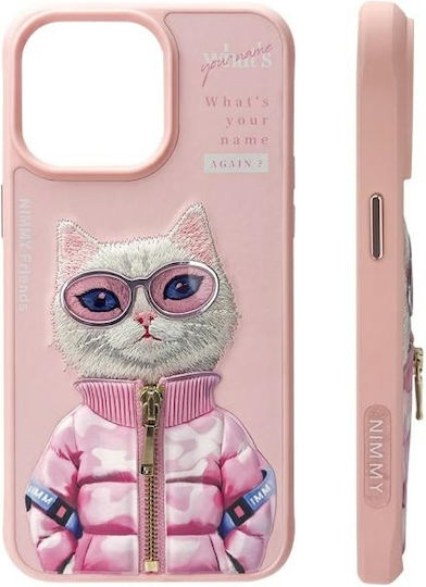 Nimmy Glasses Cute 2.0 Back Cover Silicon și Plastic Rezistentă La Apă Roz Alb Rich And Beauty iPhone 15 Pro