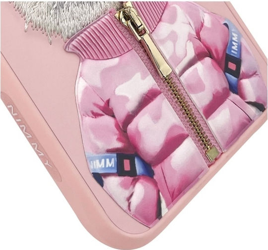 Nimmy Glasses Cute 2.0 Back Cover Silicon și Plastic Rezistentă La Apă Roz Alb Rich And Beauty iPhone 15 Pro
