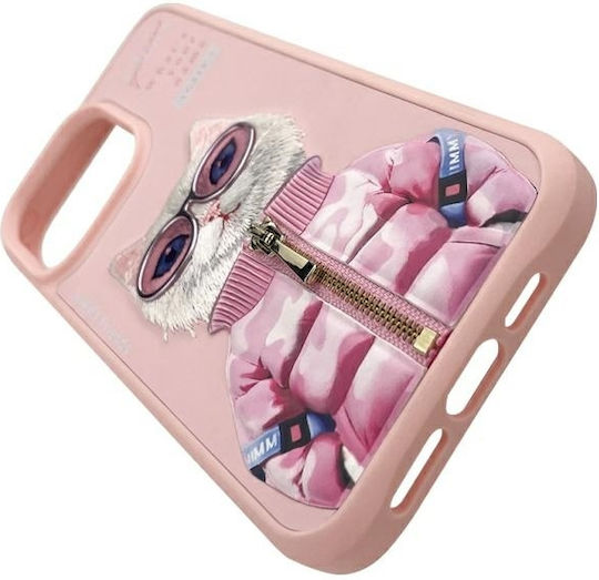 Nimmy Glasses Cute 2.0 Back Cover Silicon și Plastic Rezistentă La Apă Roz Alb Rich And Beauty iPhone 15 Pro