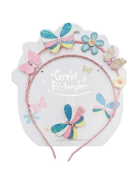 Great Pretenders Παιδική Στέκα Μαλλιών με Λουλούδι Ροζ