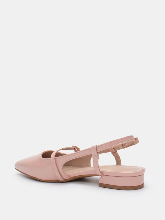 Luigi Slingback Ballerinas With strap Pink