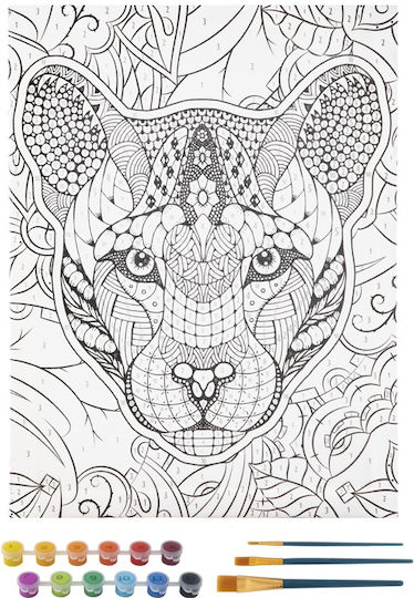 Creative Set Paint By Numbers Panther Canvas