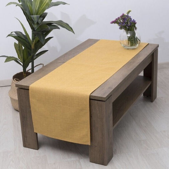 Dimeco Platzdeckchen Stoff Gelb 50x35cm 1Stück