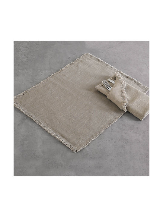 Rythmos Merit Platzdeckchen Stoff Weiß 50x35cm 1Stück