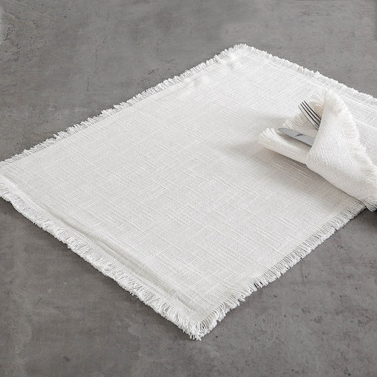 Rythmos Merit Placemat Fabric Gray 50x35cm 1pcs