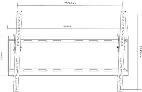 Cabletech DM-0155 DM-0155 Wandhalterung für Fernseher bis 70" und 35kg