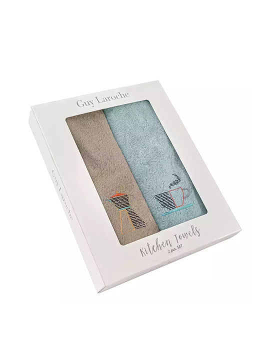 Guy Laroche Gourmet Towel in Green Color 35x50cm 2pcs