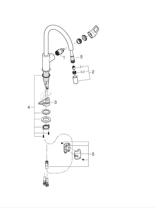 Grohe Bauloop Robinete de chiuvetă Baterie de Bucătărie Bancă Bronz