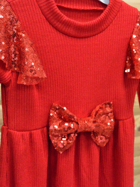 Rochie pentru Copii cu Paiete red