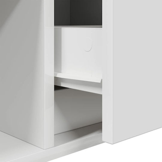 Έπιπλο Τηλεόρασης Λευκό Μ120xΠ31xΥ25.5cm