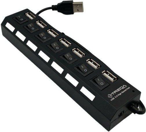 Treqa Hub 7 Θυρών USB 2.0 με σύνδεση USB-A Λευκό