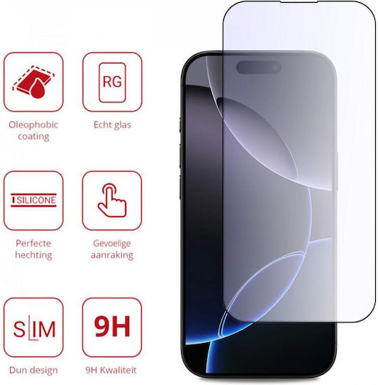 Rosso Tempered Glass Black (iPhone 16 Pro)