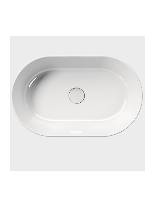 GSI Kube-x Επικαθήμενος Νιπτήρας Πορσελάνης 60x37x11cm White