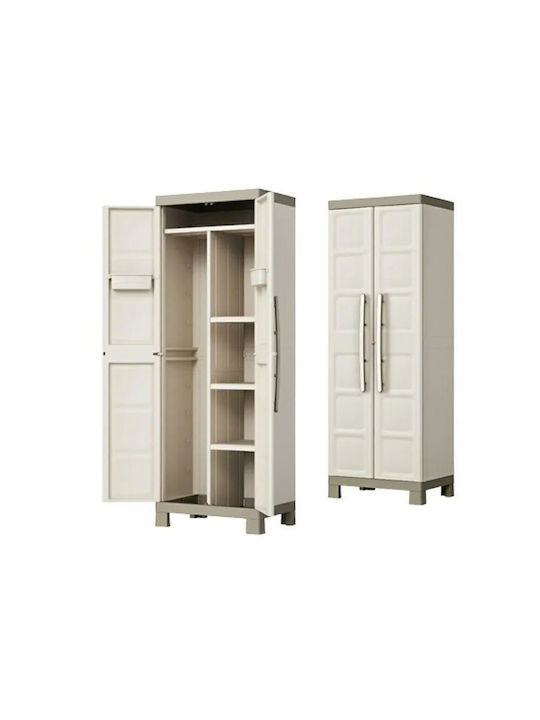 Double Door Wardrobe Excellence Utility Plastic 65x45x181cm