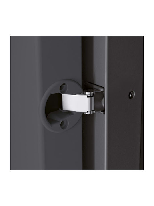 Двукрилен гардероб Garage Пластмаса с 1 рафт Black / Grey 89x54x99бр