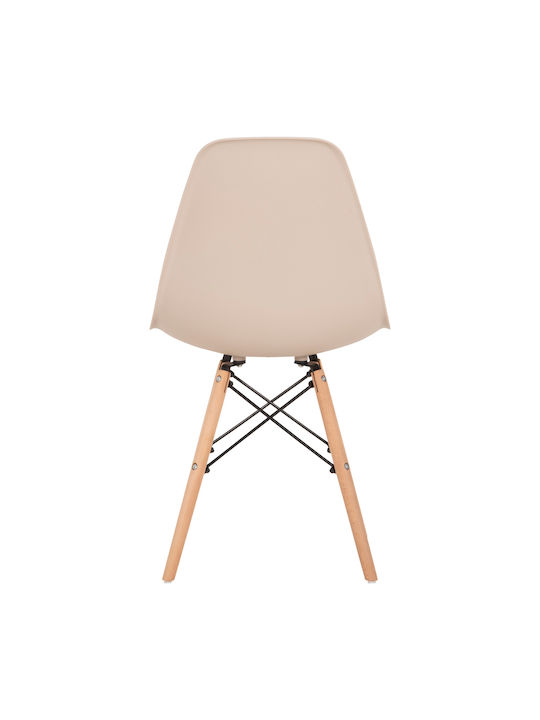 Twist Kitchen Polypropylene Chair Cappuccino 46x50x82cm 4pcs