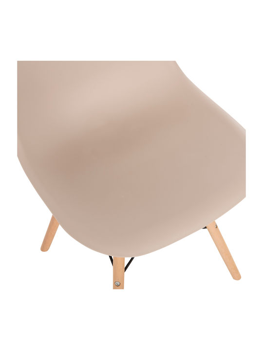 Twist Kitchen Polypropylene Chair Cappuccino 46x50x82cm 4pcs