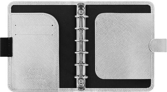 Organiser Filofax Saffiano Pocket Metallic Silver 028755