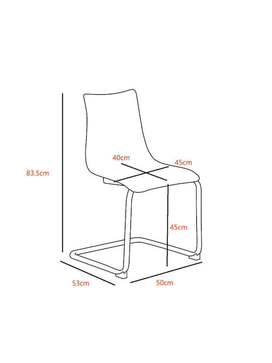 Truth Dining Room Polypropylene Chair Fimé 46x50.9x82cm