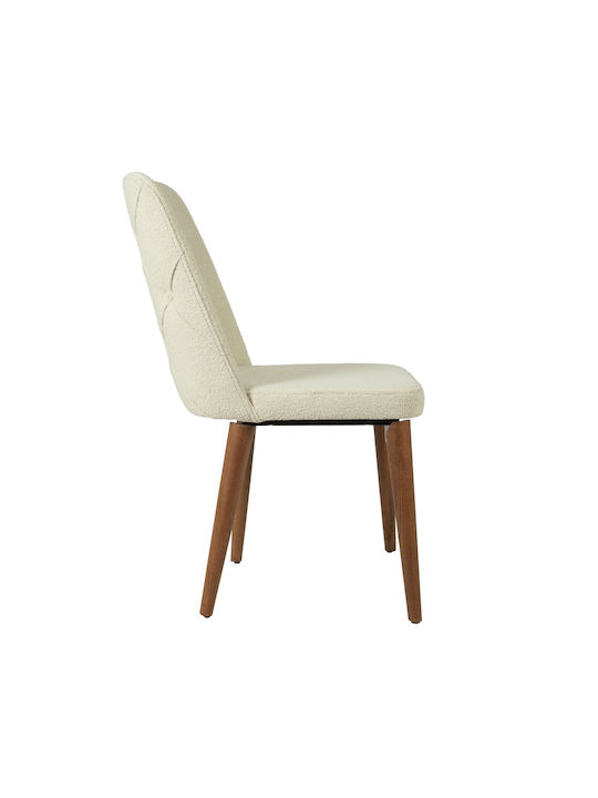 Lotus Dining Room Fabric Chair Walnut 52x60x90cm