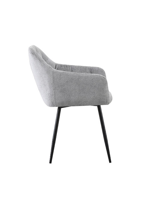 Savvy Dining Room Fabric Armchair Grey Light 56x55x85cm