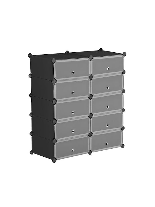 Plastic Shoe Organizer Gray 46x31x173cm