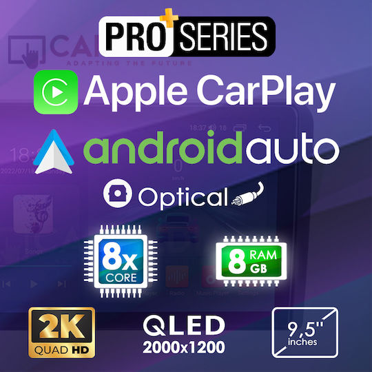 Carmedia Ηχοσύστημα Αυτοκινήτου για Mazda CX-9 2006-2015 (Bluetooth/USB/AUX/WiFi/GPS/Apple-Carplay/Android-Auto) με Οθόνη Αφής 9.5"