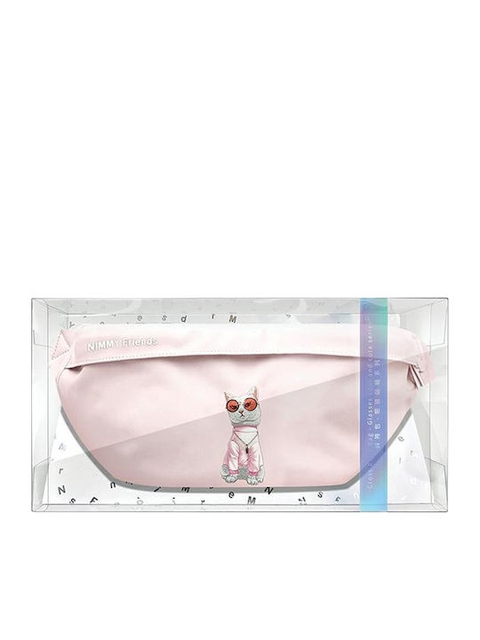Glasses Cool Cat Τσαντάκι Μέσης Ροζ