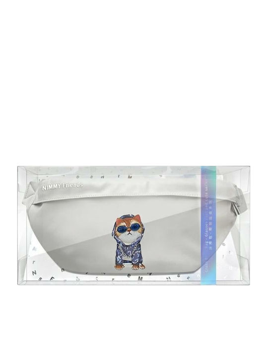Glasses Cool Cat Belt Bag Gray